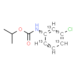 ChemSpider 2D Image | Isopropyl [3-chloro(~13~C_6_)phenyl]carbamate | C413C6H12ClNO2