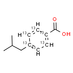 ChemSpider 2D Image | 4-Isobutyl(~13~C_6_)benzoic acid | C513C6H14O2
