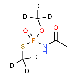 ChemSpider 2D Image | O,S-Bis[(~2~H_3_)methyl] acetylphosphoramidothioate | C4H4D6NO3PS