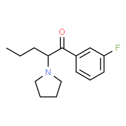 ChemSpider 2D Image | 1-(3-Fluorophenyl)-2-(1-pyrrolidinyl)-1-pentanone | C15H20FNO