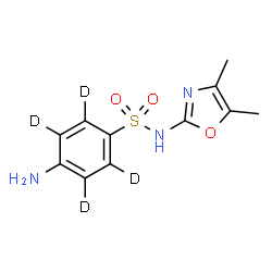 ChemSpider 2D Image | 4-Amino-N-(4,5-dimethyl-1,3-oxazol-2-yl)(~2~H_4_)benzenesulfonamide | C11H9D4N3O3S
