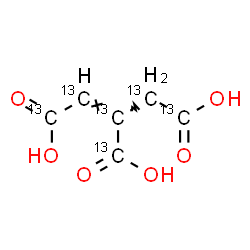 ChemSpider 2D Image | (1Z)-(~13~C_3_)-1-Propene-1,2,3-(~13~C_3_)tricarboxylic acid | 13C6H6O6