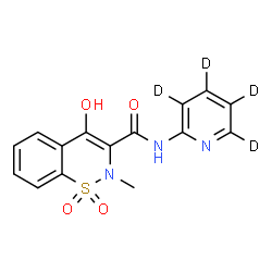 ChemSpider 2D Image | 4-Hydroxy-2-methyl-N-[(~2~H_4_)-2-pyridinyl]-2H-1,2-benzothiazine-3-carboxamide 1,1-dioxide | C15H9D4N3O4S