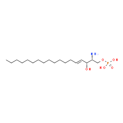 ChemSpider 2D Image | (2R,3R,4E)-2-Amino-3-hydroxy-4-octadecen-1-yl dihydrogen phosphate | C18H38NO5P