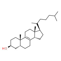 ChemSpider 2D Image | (3beta,5beta,14beta,20xi)-Cholest-8-en-3-ol | C27H46O