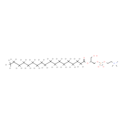 ChemSpider 2D Image | (2R)-3-Hydroxy-2-[(~2~H_35_)octadecanoyloxy]propyl 2-(trimethylammonio)ethyl phosphate | C26H19D35NO7P