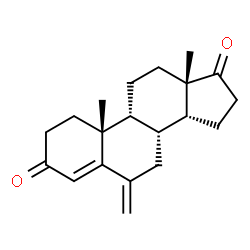 ChemSpider 2D Image | (9beta,14beta)-6-Methyleneandrost-4-ene-3,17-dione | C20H26O2