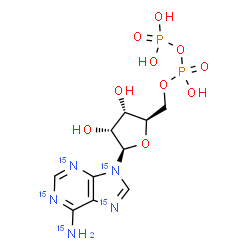 ChemSpider 2D Image | (~15~N_5_)Adenosine 5'-(trihydrogen diphosphate) | C10H1515N5O10P2