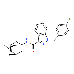 ChemSpider 2D Image | N-[(3r)-Adamantan-1-yl]-1-(4-fluorobenzyl)-1H-indazole-3-carboxamide | C25H26FN3O