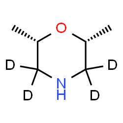 ChemSpider 2D Image | (2R,6S)-2,6-Dimethyl(3,3,5,5-~2~H_4_)morpholine | C6H9D4NO