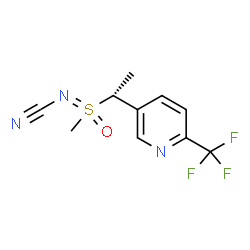 ChemSpider 2D Image | [Methyl(oxido){(1R)-1-[6-(trifluoromethyl)-3-pyridinyl]ethyl}-lambda~6~-sulfanylidene]cyanamide | C10H10F3N3OS