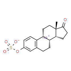 ChemSpider 2D Image | Sodium (9beta,14beta)-17-oxoestra-1,3,5(10)-trien-3-yl sulfate | C18H21NaO5S