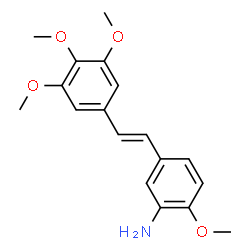 ChemSpider 2D Image | 2-Methoxy-5-[(E)-2-(3,4,5-trimethoxyphenyl)vinyl]aniline | C18H21NO4