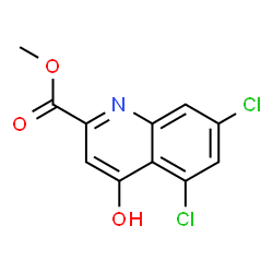 ChemSpider 2D Image | Methyl 5,7-dichloro-4-hydroxy-2-quinolinecarboxylate | C11H7Cl2NO3