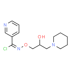 ChemSpider 2D Image | N-[2-Hydroxy-3-(1-piperidinyl)propoxy]-3-pyridinecarboximidoyl chloride | C14H20ClN3O2