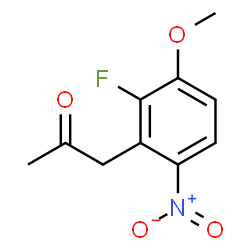ChemSpider 2D Image | 1-(2-Fluoro-3-methoxy-6-nitrophenyl)acetone | C10H10FNO4