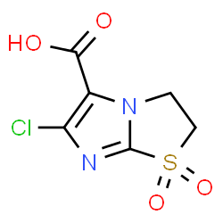 ChemSpider 2D Image | 6-Chloro-2,3-dihydroimidazo[2,1-b][1,3]thiazole-5-carboxylic acid 1,1-dioxide | C6H5ClN2O4S