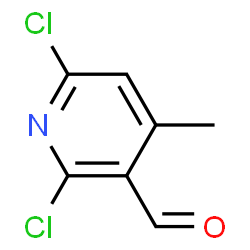 ChemSpider 2D Image | 2,6-Dichloro-4-methylnicotinaldehyde | C7H5Cl2NO