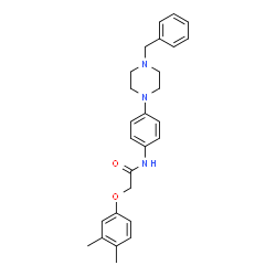 ChemSpider 2D Image | N-(4-(4-benzylpiperazin-1-yl)phenyl)-2-(3,4-dimethylphenoxy)acetamide | C27H31N3O2