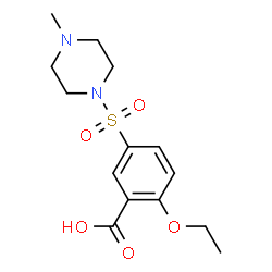 ChemSpider 2D Image | 2-ethoxy-5-(4-methylpiperazin-1-yl)sulfonylbenzoic acid | C14H20N2O5S