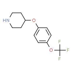 ChemSpider 2D Image | 4-(4-Trifluoromethoxyphenoxy)piperidine | C12H14F3NO2