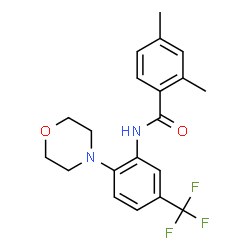 ChemSpider 2D Image | 2,4-Dimethyl-N-[2-(4-morpholinyl)-5-(trifluoromethyl)phenyl]benzamide | C20H21F3N2O2