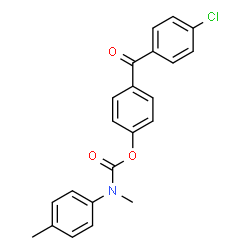 ChemSpider 2D Image | 4-(4-Chlorobenzoyl)phenyl methyl(4-methylphenyl)carbamate | C22H18ClNO3