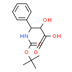 ChemSpider 2D Image | 2-Hydroxy-3-({[(2-methyl-2-propanyl)oxy]carbonyl}amino)-3-phenylpropanoic acid | C14H19NO5