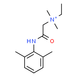 ChemSpider 2D Image | 2-[(2,6-Dimethylphenyl)amino]-N-ethyl-N,N-dimethyl-2-oxoethanaminium | C14H23N2O