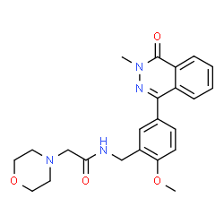 ChemSpider 2D Image | N-[2-Methoxy-5-(3-methyl-4-oxo-3,4-dihydro-1-phthalazinyl)benzyl]-2-(4-morpholinyl)acetamide | C23H26N4O4