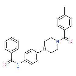ChemSpider 2D Image | N-{4-[4-(4-Methylbenzoyl)-1-piperazinyl]phenyl}benzamide | C25H25N3O2