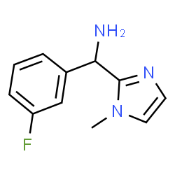 ChemSpider 2D Image | (3-Fluorophenyl)(1-methyl-1H-imidazol-2-yl)methanamine | C11H12FN3