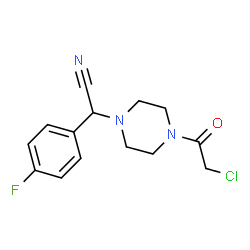 ChemSpider 2D Image | [4-(Chloroacetyl)-1-piperazinyl](4-fluorophenyl)acetonitrile | C14H15ClFN3O
