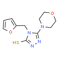 ChemSpider 2D Image | 4-(2-furylmethyl)-5-morpholin-4-yl-4H-1,2,4-triazole-3-thiol | C11H14N4O2S