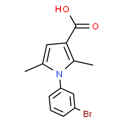 ChemSpider 2D Image | 1-(3-Bromophenyl)-2,5-dimethyl-1H-pyrrole-3-carboxylic acid | C13H12BrNO2