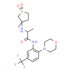 ChemSpider 2D Image | N~2~-(3-Methyl-1,1-dioxidotetrahydro-3-thiophenyl)-N-[2-(4-morpholinyl)-5-(trifluoromethyl)phenyl]alaninamide | C19H26F3N3O4S