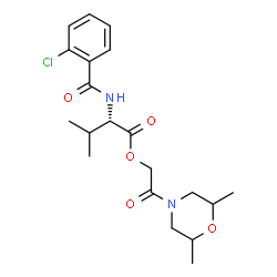 ChemSpider 2D Image | 2-(2,6-Dimethyl-4-morpholinyl)-2-oxoethyl N-(2-chlorobenzoyl)-L-valinate | C20H27ClN2O5
