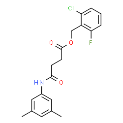 ChemSpider 2D Image | 2-Chloro-6-fluorobenzyl 4-[(3,5-dimethylphenyl)amino]-4-oxobutanoate | C19H19ClFNO3