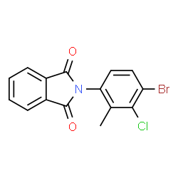 ChemSpider 2D Image | 2-(4-Bromo-3-chloro-2-methylphenyl)-1H-isoindole-1,3(2H)-dione | C15H9BrClNO2