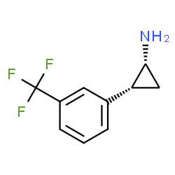 ChemSpider 2D Image | (1R,2R)-2-[3-(Trifluoromethyl)phenyl]cyclopropanamine | C10H10F3N