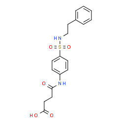 ChemSpider 2D Image | 4-Oxo-4-({4-[(2-phenylethyl)sulfamoyl]phenyl}amino)butanoic acid | C18H20N2O5S