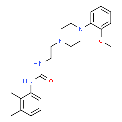 ChemSpider 2D Image | 1-(2,3-Dimethylphenyl)-3-{2-[4-(2-methoxyphenyl)-1-piperazinyl]ethyl}urea | C22H30N4O2