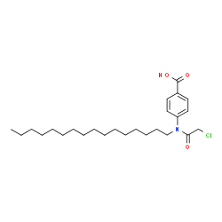 ChemSpider 2D Image | 4-[(Chloroacetyl)(hexadecyl)amino]benzoic acid | C25H40ClNO3