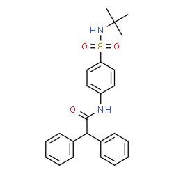 ChemSpider 2D Image | N-{4-[(2-Methyl-2-propanyl)sulfamoyl]phenyl}-2,2-diphenylacetamide | C24H26N2O3S