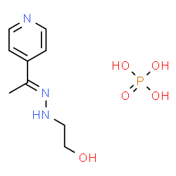 ChemSpider 2D Image | 2-{(2E)-2-[1-(4-Pyridinyl)ethylidene]hydrazino}ethanol phosphate (1:1) | C9H16N3O5P