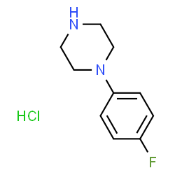 ChemSpider 2D Image | 1-(4-Fluorophenyl)piperazine hydrochloride (1:1) | C10H14ClFN2