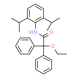 ChemSpider 2D Image | N-(2,6-Diisopropylphenyl)-2-ethoxy-2,2-diphenylacetamide | C28H33NO2