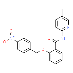 ChemSpider 2D Image | N-(5-Methyl-2-pyridinyl)-2-[(4-nitrobenzyl)oxy]benzamide | C20H17N3O4