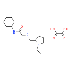ChemSpider 2D Image | N-Cyclohexyl-N~2~-[(1-ethyl-2-pyrrolidinyl)methyl]glycinamide ethanedioate (1:1) | C17H31N3O5