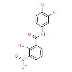 ChemSpider 2D Image | N-(3,4-Dichlorophenyl)-2-hydroxy-3-nitrobenzamide | C13H8Cl2N2O4